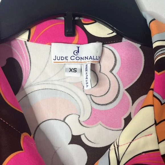 Jude Connally Pink Retro Collared Mini Dress - Picture 2 of 6